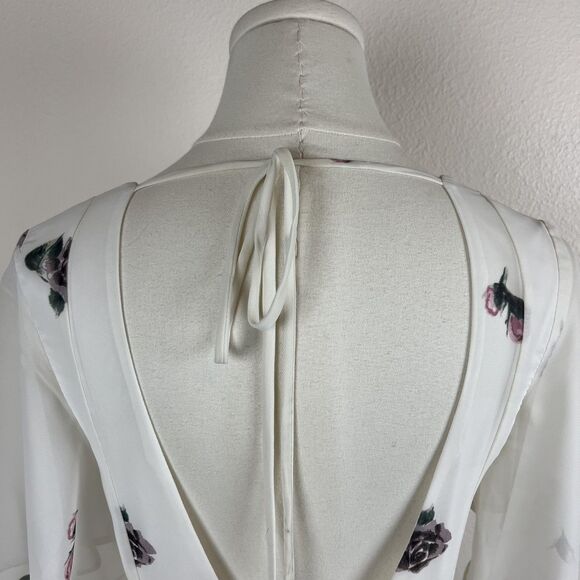 Show Me Your Mumu Dress Womens Small White Faye Flutter Maxi Floral Wedding USA - Picture 5 of 10